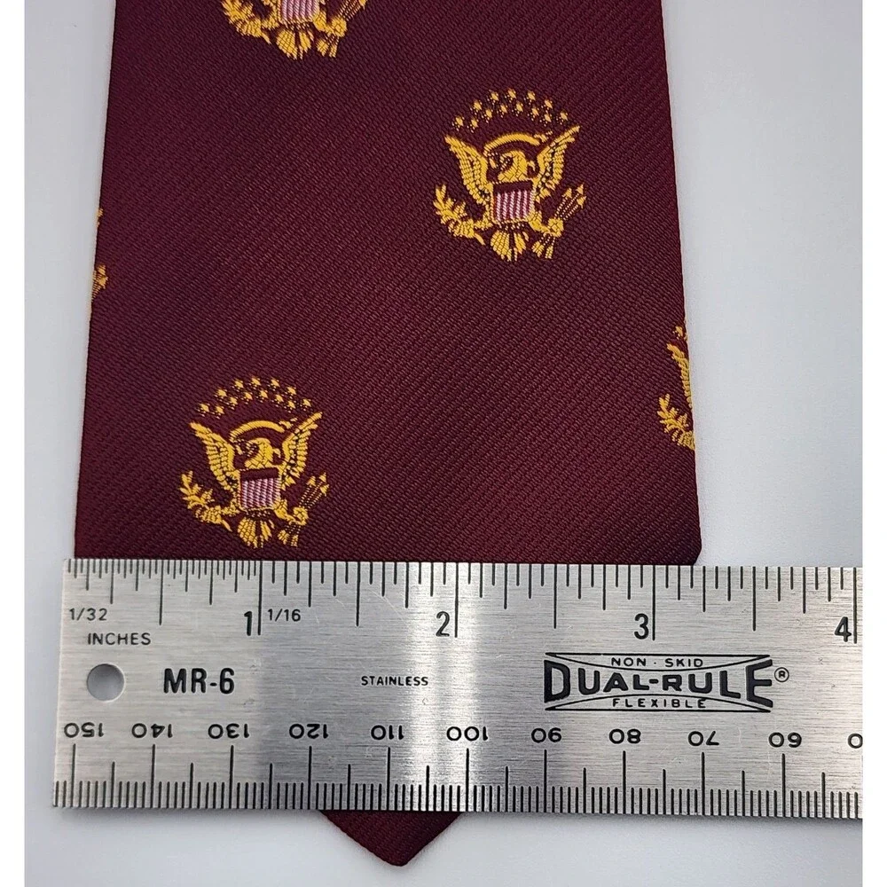 Martha Weems Ltd ~ Presidential Seal ~ Maroon and Gold necktie